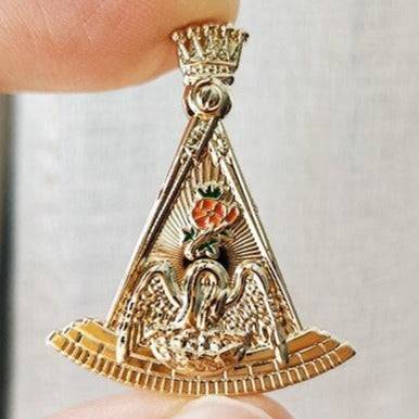 18th Degree Scottish Rite Lapel Pin - 31mm Tall - Bricks Masons