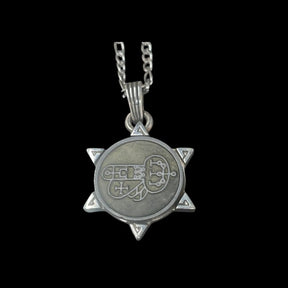 I swore Demon 44 MARQUES SHAX and Secret Seal of Solomon 72 Demons Lesser Key of Solomon Goetia In Silver 3 x 2.5 cm 12 Gr Art 1903 - Bricks Masons