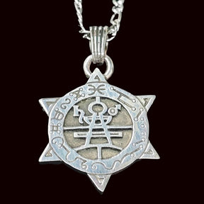 Demon Pendant 56 DUKE GREMORY and Secret Seal of Solomon 72 Demons Lesser Key of Solomon Goetia In Silver 3 x 2.5 cm 12 Gr Art 1915 - Bricks Masons