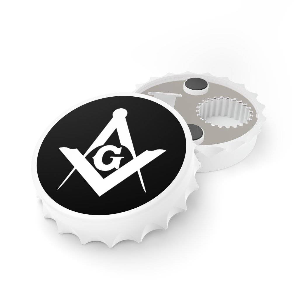 Master Mason Blue Lodge Bottle Opener - Magnetic with Square & Compass G