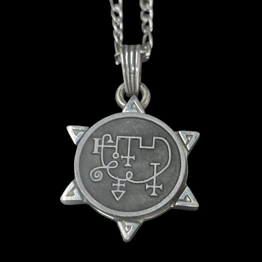 I wove the Demon 65 MARQUES ANDREALPHUS and the Secret Seal of Solomon 72 Demons, Lesser Key of Solomon, Goetia, in Silver, 3 x 2.5 cm, 12 g, Art 1924 - Bricks Masons