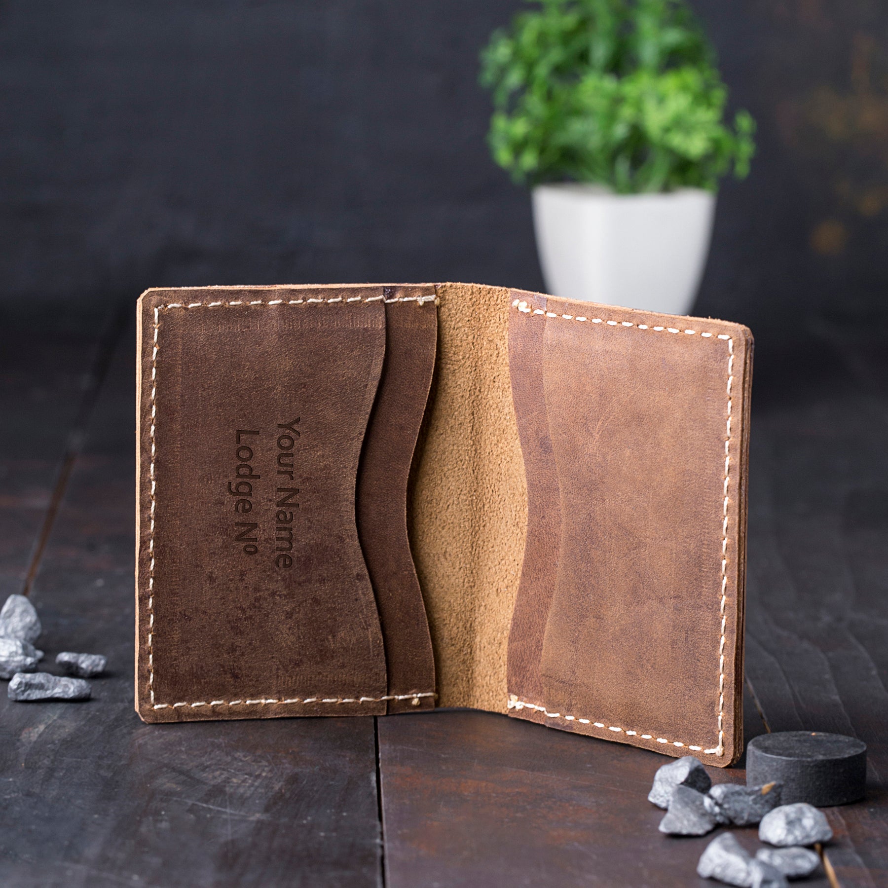 Widows Sons Wallet - Brown Leather - Bricks Masons