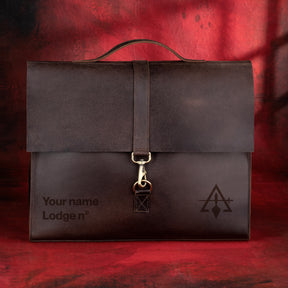 Council Briefcase - Genuine Cow Leather Convertible Bag - Bricks Masons