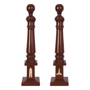 Masonic Column - Senior & Junior Warden Gold Plated Emblems (Pair) - Bricks Masons