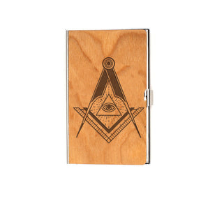 Master Mason Blue Lodge Card Holder - (RFID Protection) - Bricks Masons