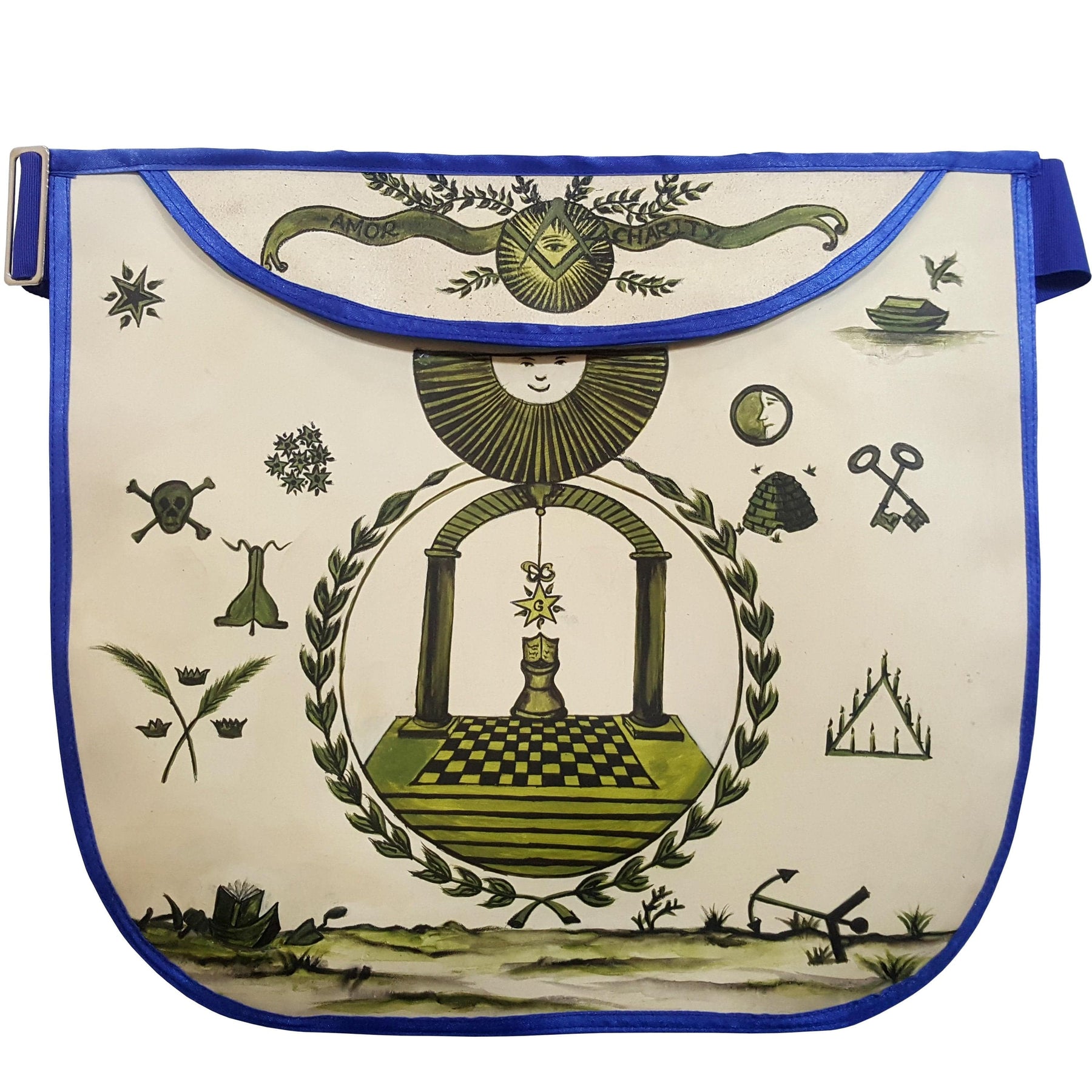 Hand-Painted Apron - History Edition: Masonic Apron of Meriwether Lewis Circa 1800