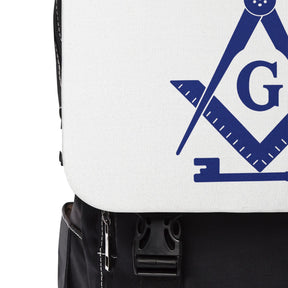 International Masons Backpack - White & Blue Resistant Fabric - Bricks Masons