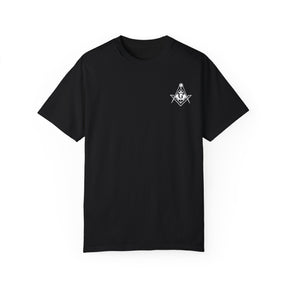 Master Mason Blue Lodge Canada Jurisdiction T-Shirt - Garment-Dyed Tee - Bricks Masons