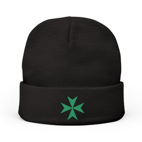 Order Of Saint Lazarus Beanie - Knit Embroidery Emblem - Bricks Masons