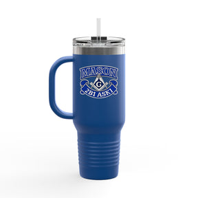 Master Mason Blue Lodge Ringneck Tumbler - 2B1 ASK1 mit Winkelmaß und Zirkel G