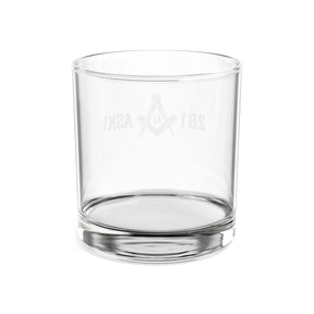Master Mason Blue Lodge Whiskey Glass - 2B1ASK1 Square & Compasses G