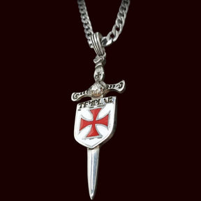 Knights Templar Cross Pendant, Silver, 7.5 cm, 10 g, Art. 296 - Bricks Masons