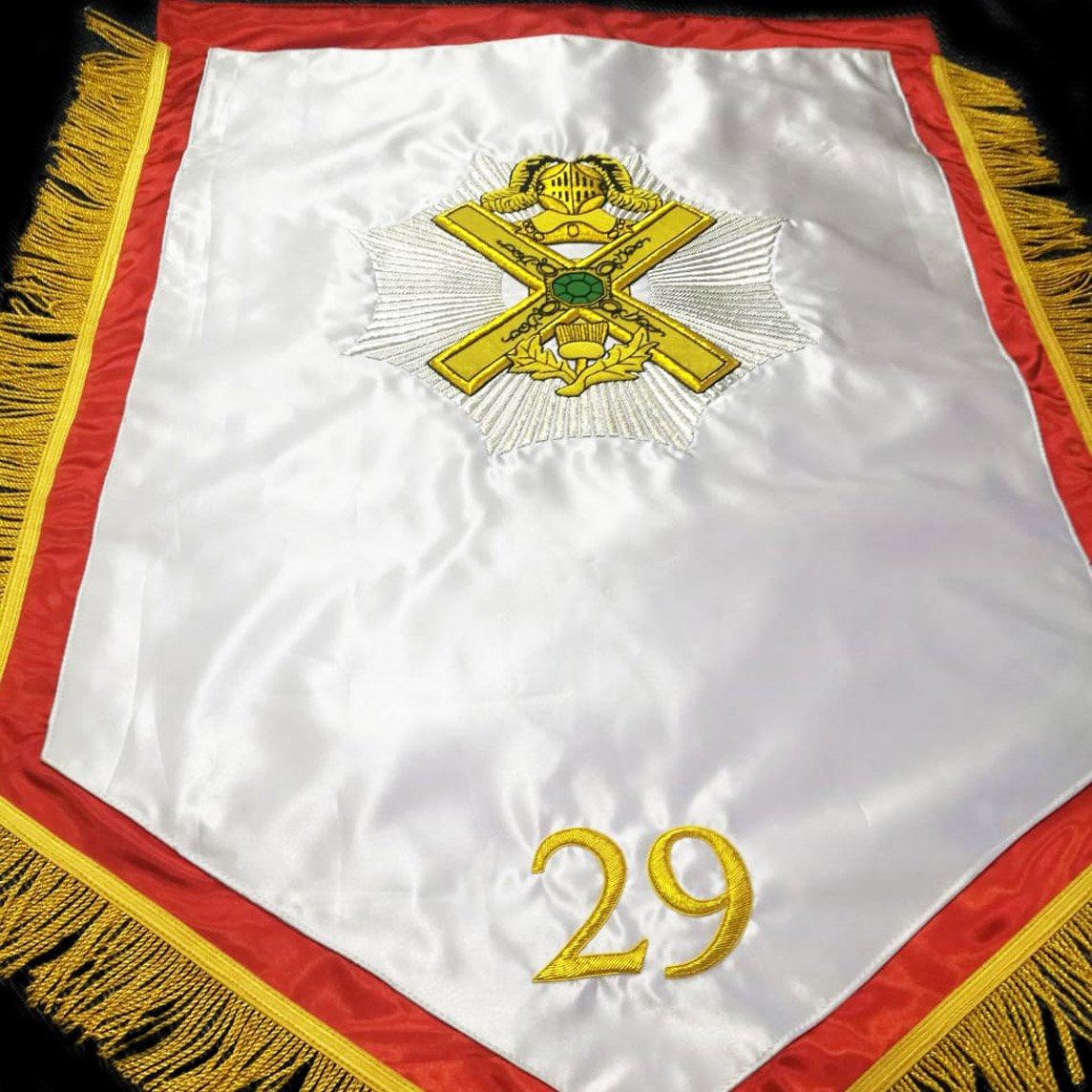 29th Degree Scottish Rite Banner - Handmade Bullion Embroidery