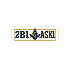Master Mason Blue Lodge Sticker Decal - Water Resistant Vinyl 2B1 ASK1 - Bricks Masons