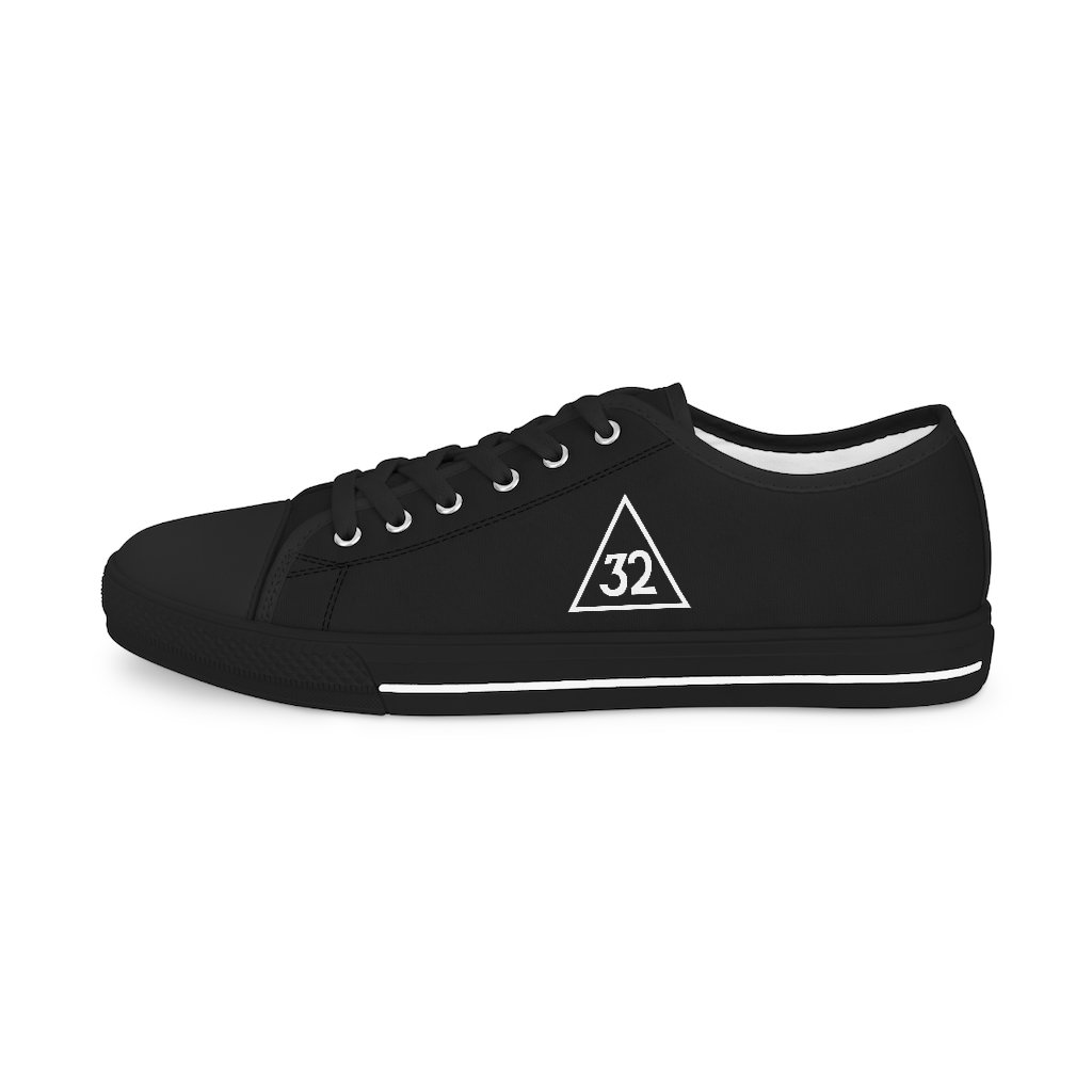 32nd Degree Scottish Rite Sneaker - Low Top Black & White - Bricks Masons