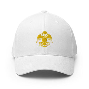 33rd Degree Scottish Rite Baseball Cap - Wings Down Golden Embroidery - Bricks Masons