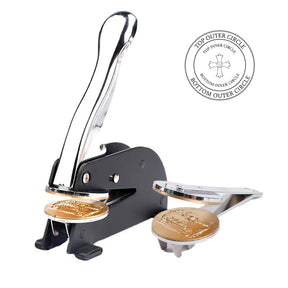 St. Thomas of Acon Desktop Seal Press - Stainless Steel With Black Customizable - Bricks Masons