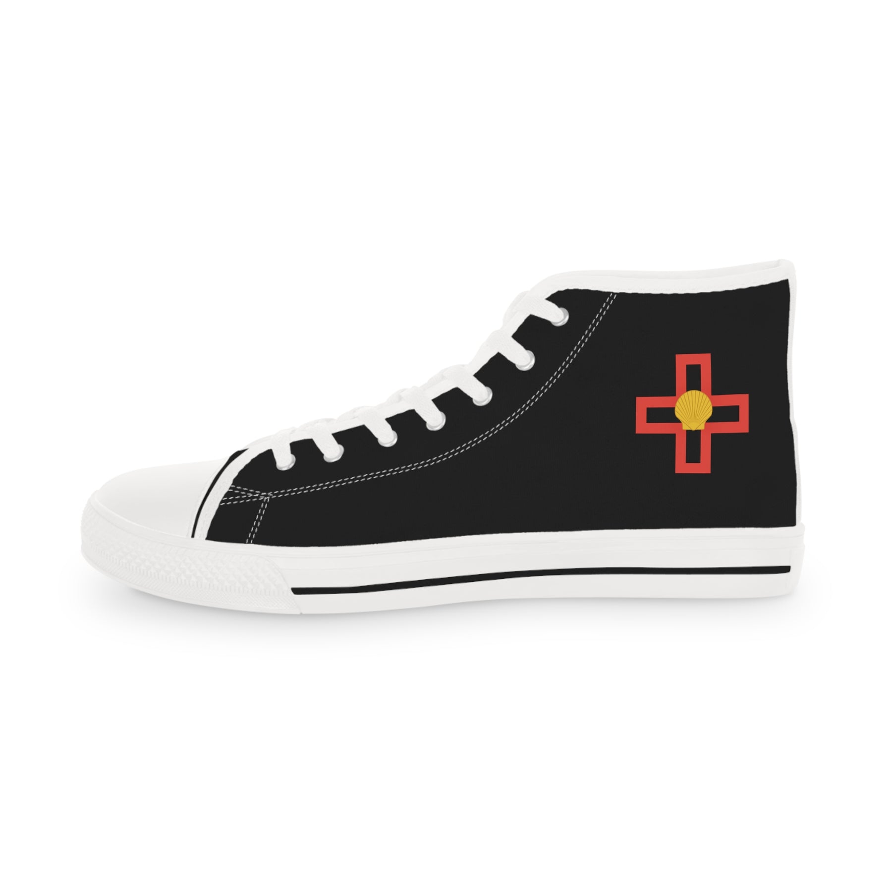 St. Thomas of Acon Sneaker - High Top Black & White - Bricks Masons