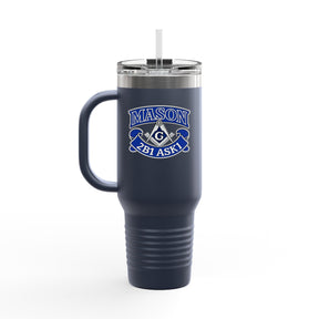 Master Mason Blue Lodge Ringneck Tumbler - 2B1 ASK1 mit Winkelmaß und Zirkel G