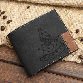 Past Master Blue Lodge California Regulation Wallet - Leather Various Colors - Bricks Masons