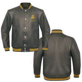 Knights Templar Commandery Jacket - Leather With Customizable Gold Embroidery - Bricks Masons
