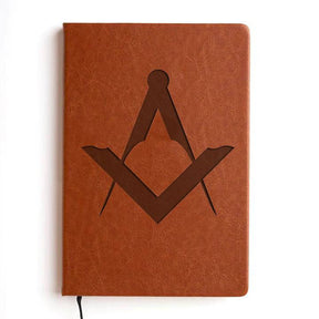 Master Mason Blue Lodge Journal - Brown Faux Leather