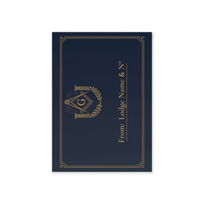Master Mason Blue Lodge Greeting Card -  (Two-sided print) - Bricks Masons