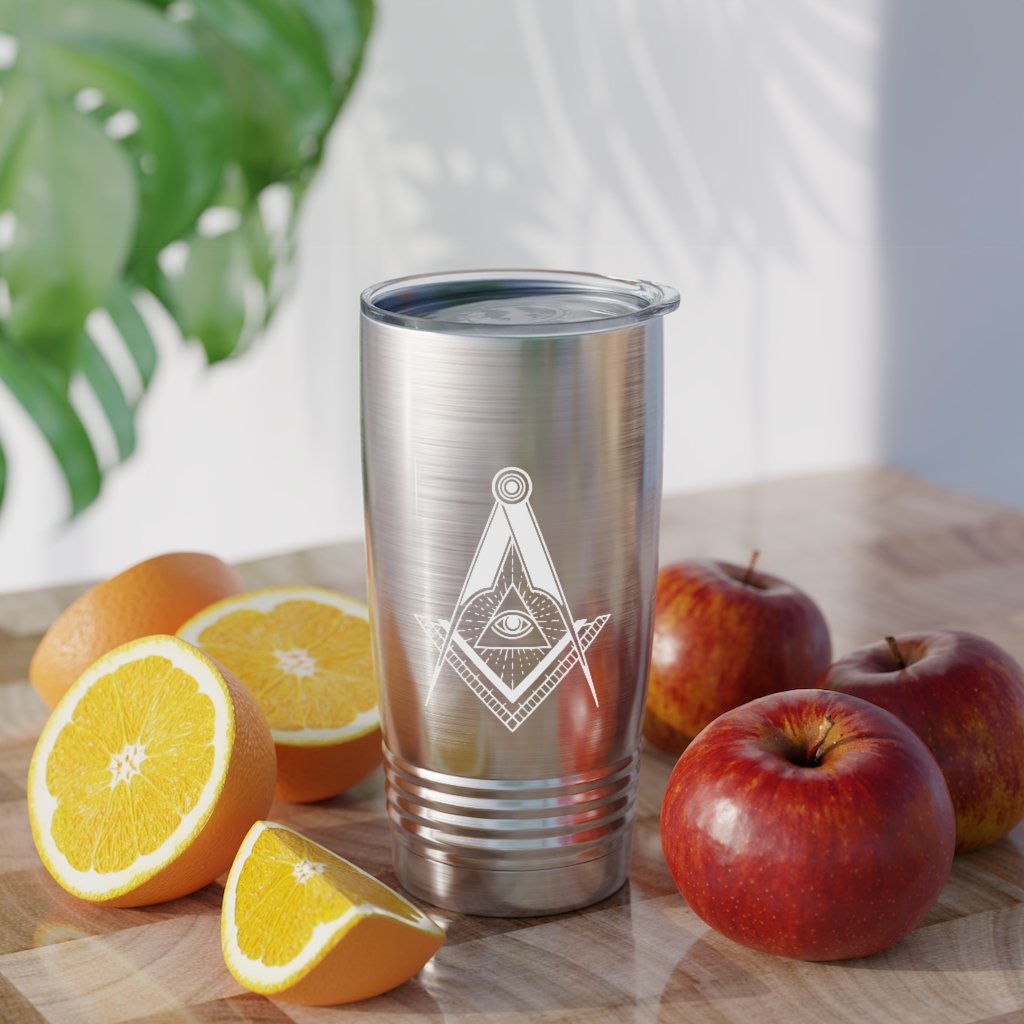 Master Mason Blue Lodge Ringneck Tumbler - Square & Compass All Seeing Eye