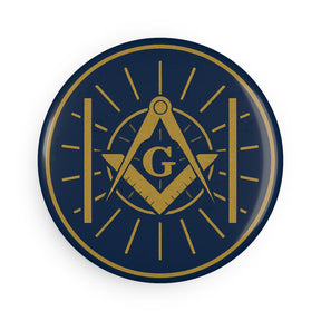Master Mason Blue Lodge Magnet - Decorative Refrigerator - Bricks Masons