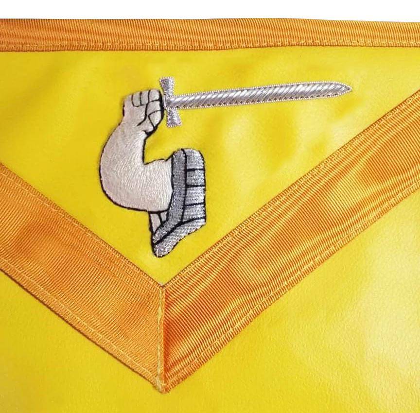 21st Degree Scottish Rite Apron - All Yellow with Gold Moire