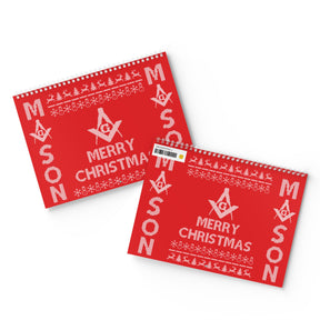 Master Mason Blue Lodge Calendar -  Ugly Merry Christmas Square and Compass G 2025