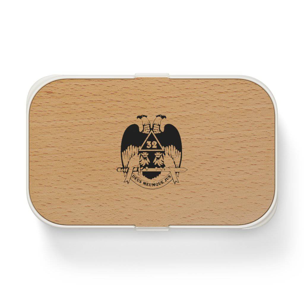 32nd Degree Scottish Rite Lunch Box - Wings Down Wooden Lid