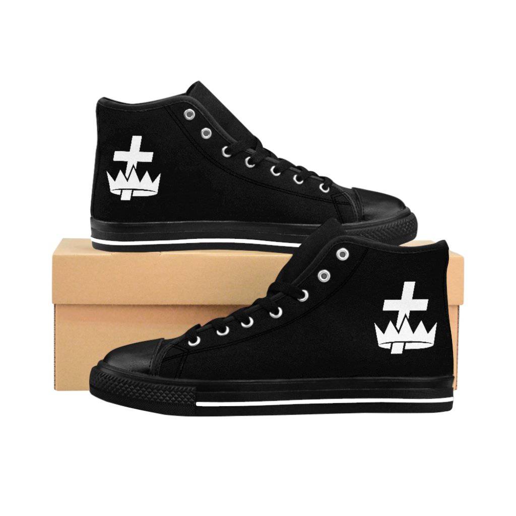 Knights Templar Commandery Sneaker - High-top Black & White