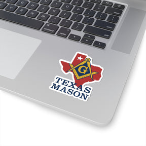 Master Mason Blue Lodge Sticker Decal - Kiss-Cut Texas Mason - Bricks Masons