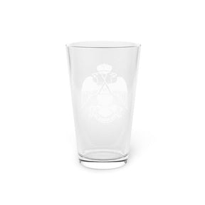 33rd Degree Scottish Rite Pint Glass - Wings Down 16oz