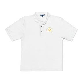 Master Mason Blue Lodge Australia Jurisdiction Polo Shirt - Embroidered S&C Australia Map - Bricks Masons