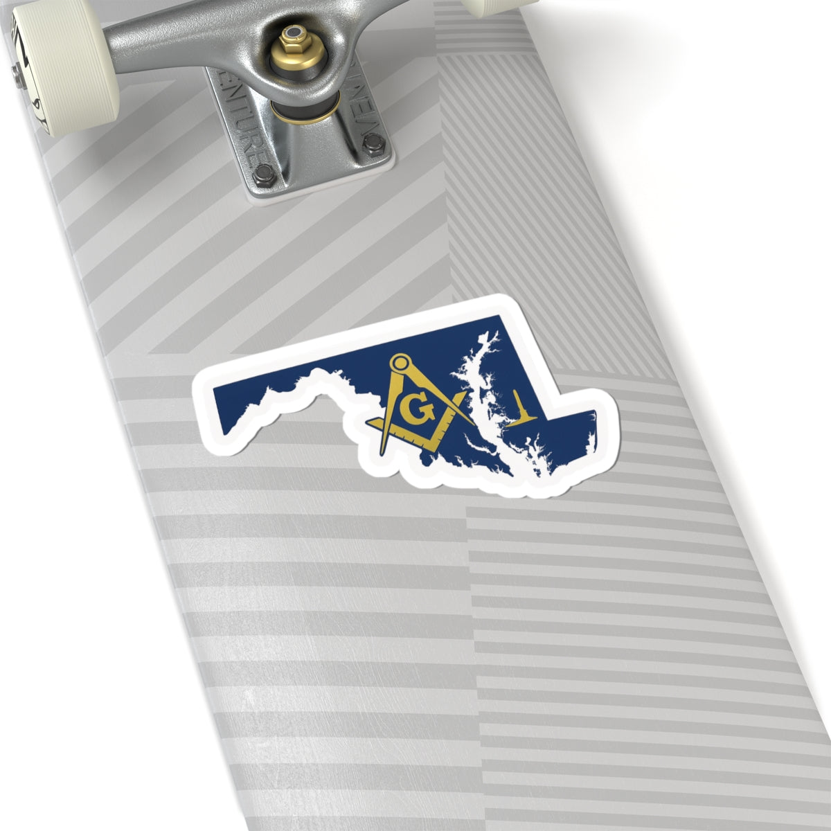 Master Mason Blue Lodge Sticker Decal - Kiss-Cut Maryland Chesapeake Bay - Bricks Masons