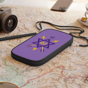 Order of the Secret Monitor Passport Wallet - Purple With Shoulder & Wrist Strap - Bricks Masons