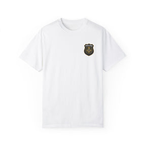 Master Mason Blue Lodge T-Shirt - Police Mason Garment-Dyed Tee - Bricks Masons
