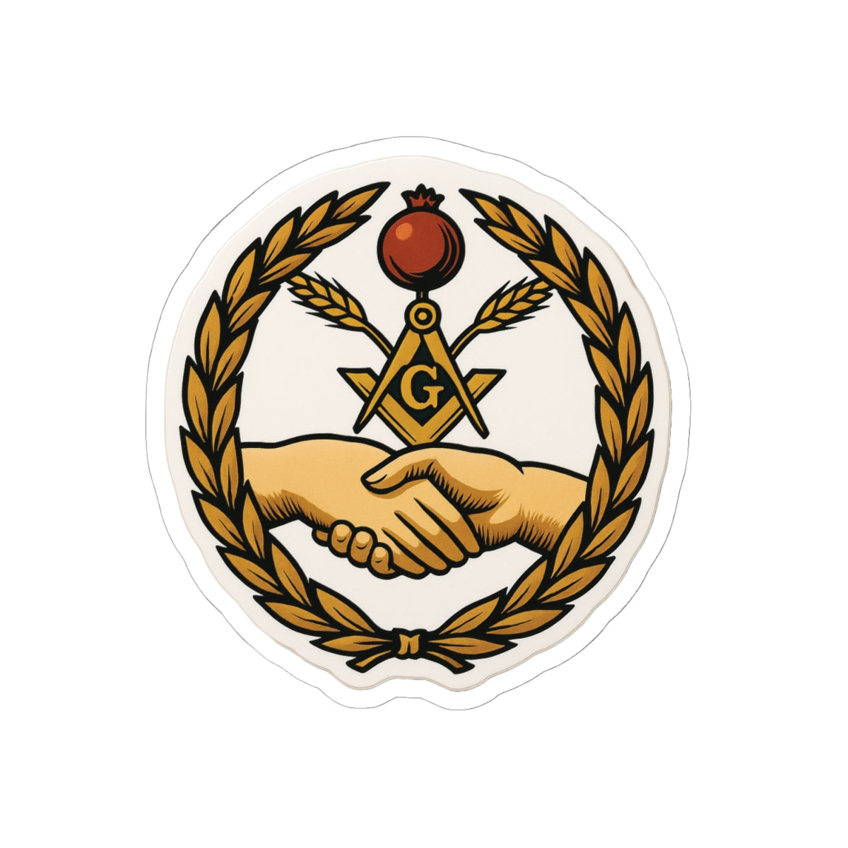 Master Mason Blue Lodge Sticker Decal - Kiss-Cut Colorful - Bricks Masons