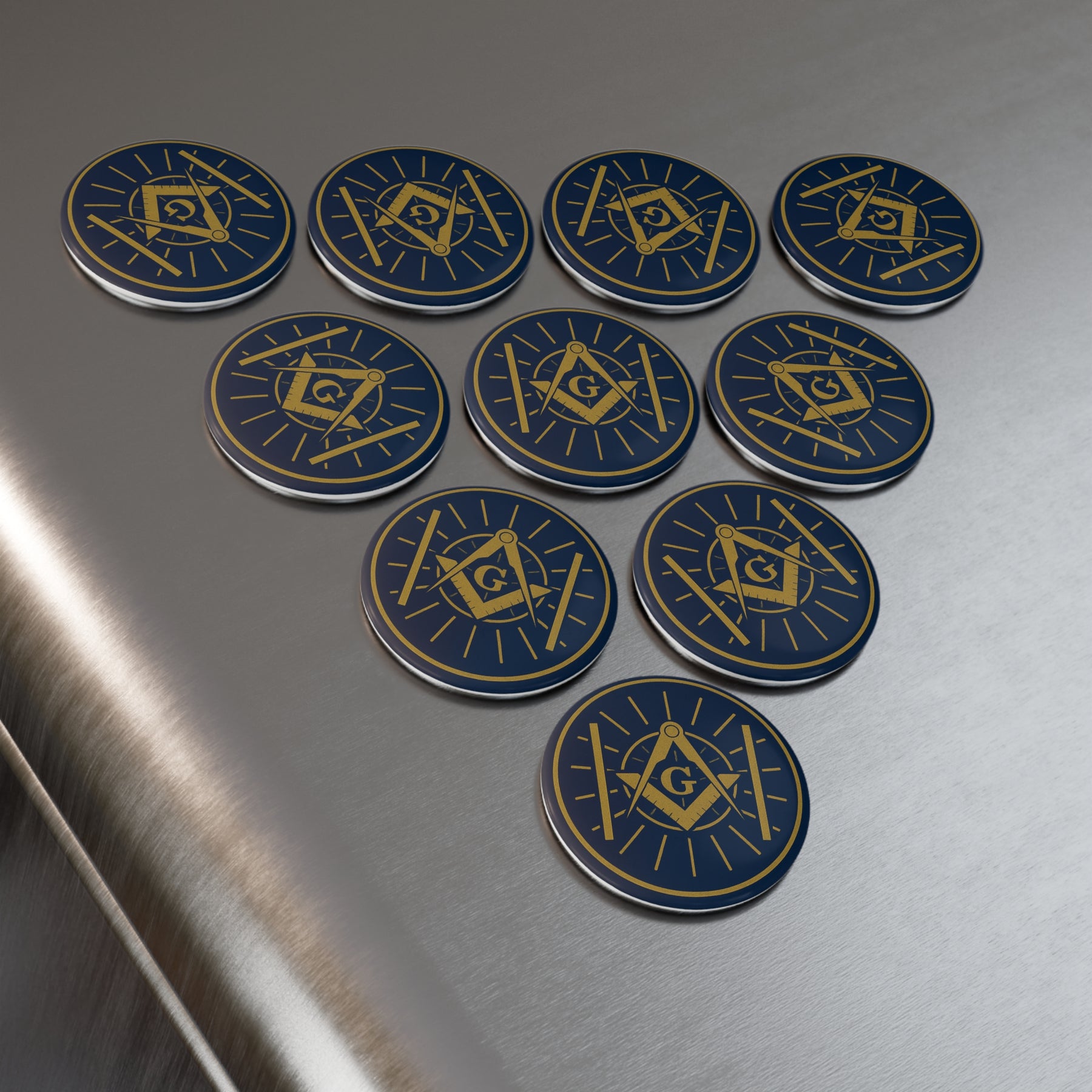 Master Mason Blue Lodge Magnet - Decorative Refrigerator - Bricks Masons