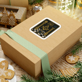 Master Mason Blue Lodge Sticker Decal - Kiss-Cut The Tracing Board S & C - Bricks Masons