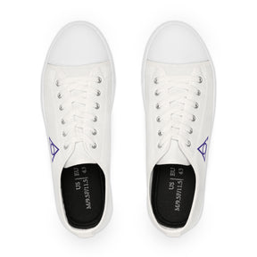 LOCOP Sneaker - Low Top Sneaker Black & White Purple Emblem - Bricks Masons