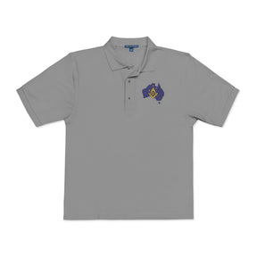 Master Mason Blue Lodge Australia Jurisdiction Polo Shirt - Embroidered Square & Compass G Mason - Bricks Masons