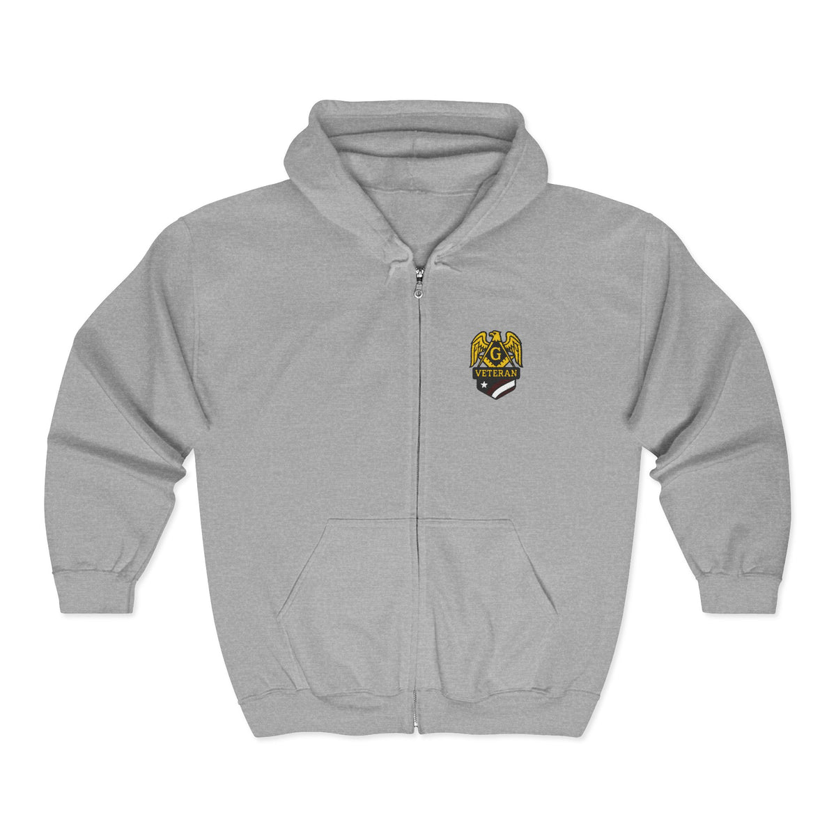 Master Mason Blue Lodge Hoodie - Veteran Mason Zip Up Jacket - Bricks Masons