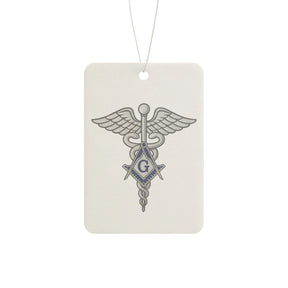 Master Mason Blue Lodge Car Air Freshener - Silver Medical Doctor Mason - Bricks Masons