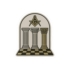 Master Mason Blue Lodge Sticker Decal - Kiss-Cut Colorful - Bricks Masons