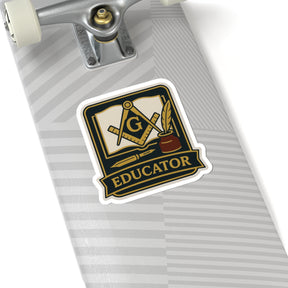 Master Mason Blue Lodge Sticker Decal - Kiss-Cut Colorful - Bricks Masons