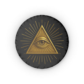 Eye of Providence Pillow - Radiant Triangle with All-Seeing Eye - Bricks Masons