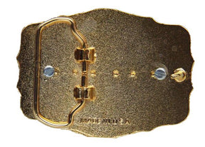 Master Mason Blue Lodge Belt Buckle -  Blue Raised Square & Compass - Bricks Masons